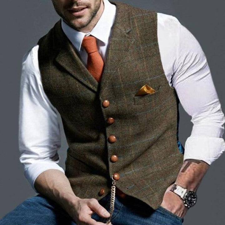 Alexander – elegant checkered vest