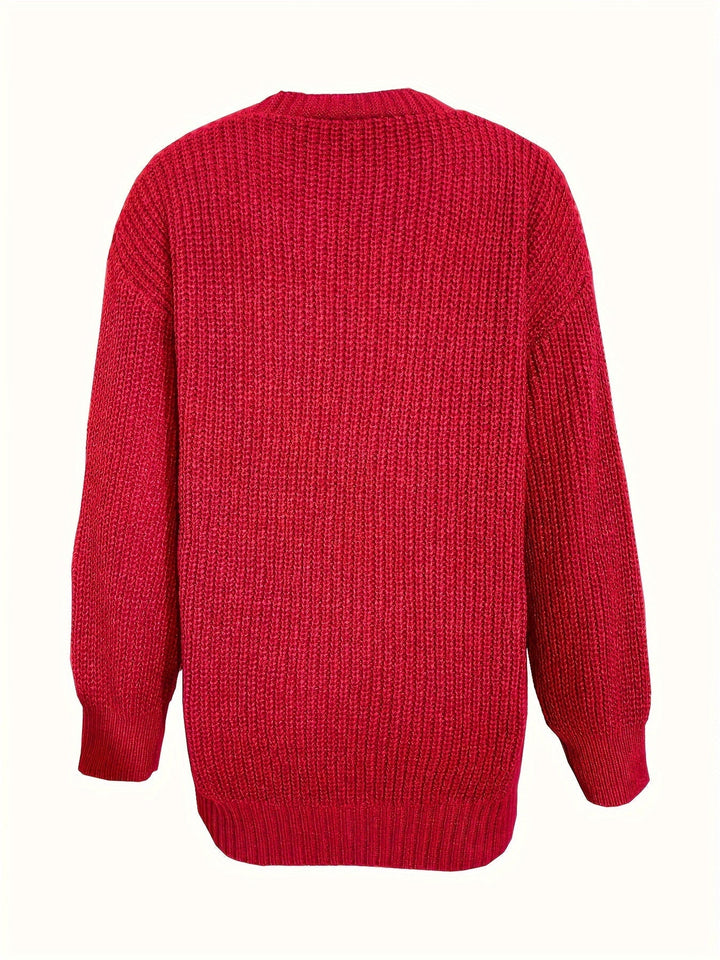 Elegant warm cotton knit cardigan for women | Ideal for winter