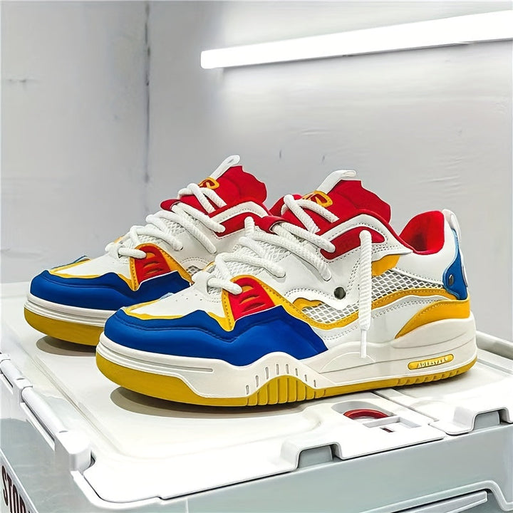 Sneaker da skate leggere e carine con colorblock alla moda per donna | Perfette per giornate casual