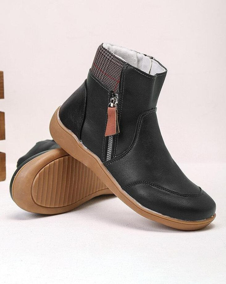 Vegane Leder Lässige Flache Stiefeletten für Damen | Perfekt für den Alltag