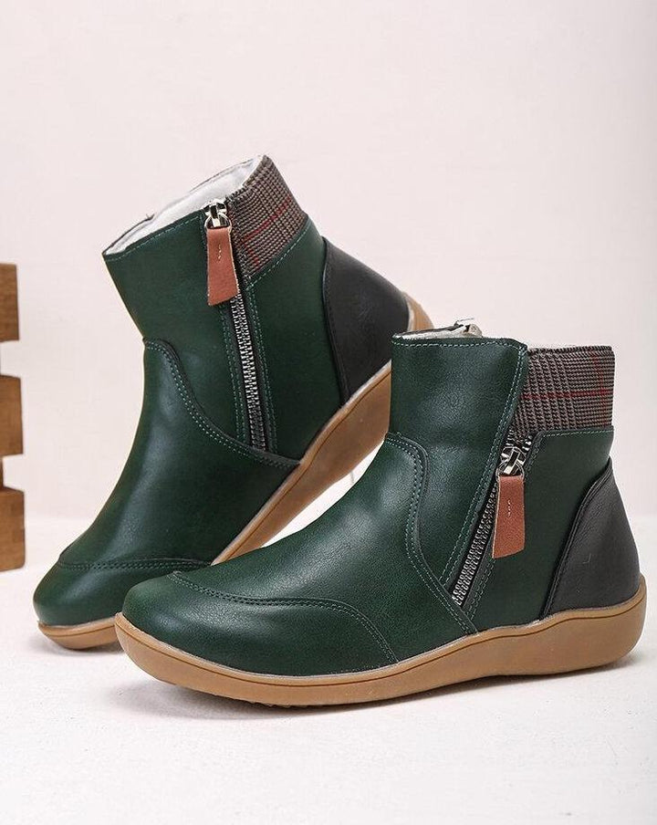 Vegane Leder Lässige Flache Stiefeletten für Damen | Perfekt für den Alltag