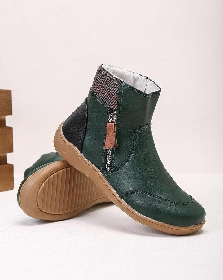 Vegane Leder Lässige Flache Stiefeletten für Damen | Perfekt für den Alltag
