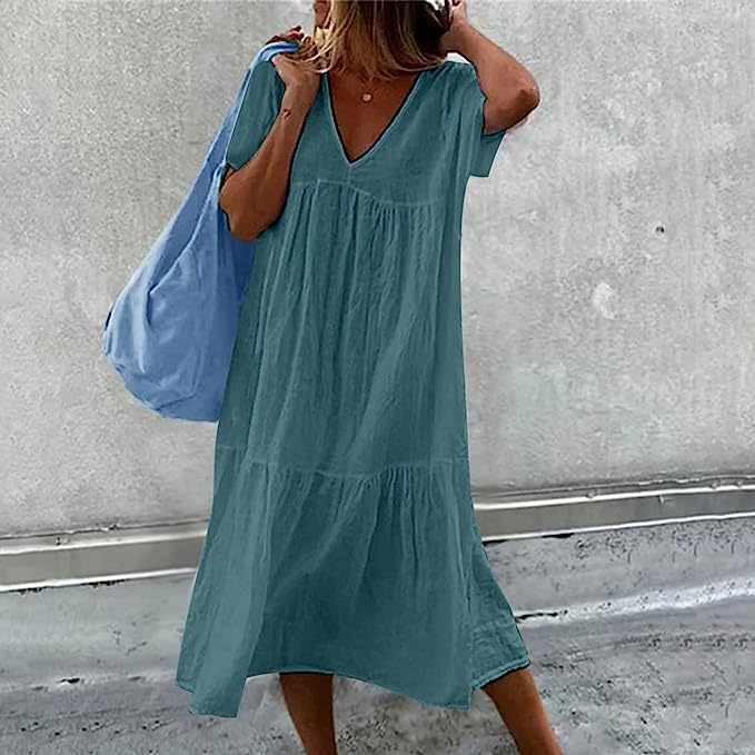 Jasmine - Robe simple avec volants
