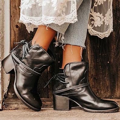 Arielle - Bottines vintage à lacets