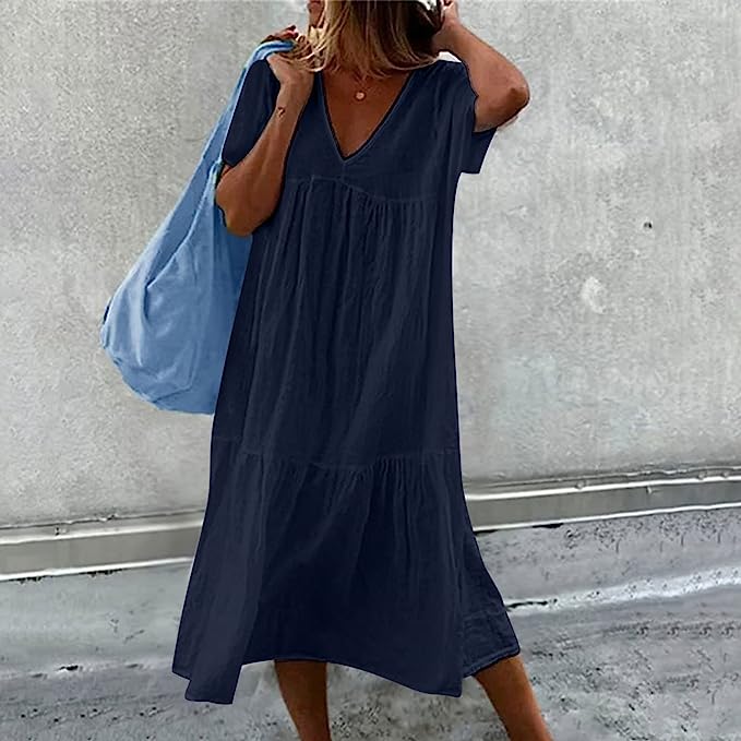 Jasmine - Robe simple avec volants