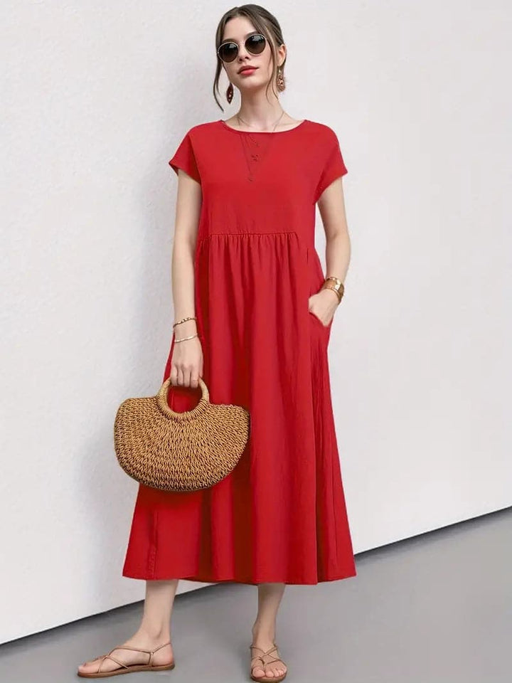 Robe Midi Classique – Élégance et Confort au Quotidien