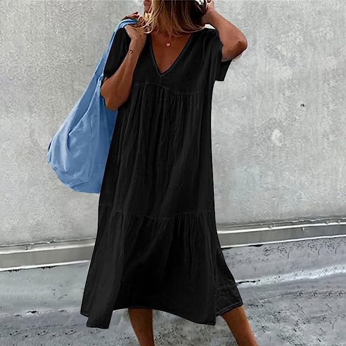 Jasmine - Robe simple avec volants