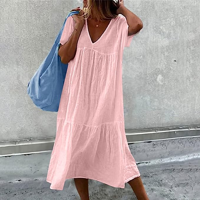 Jasmine - Robe simple avec volants