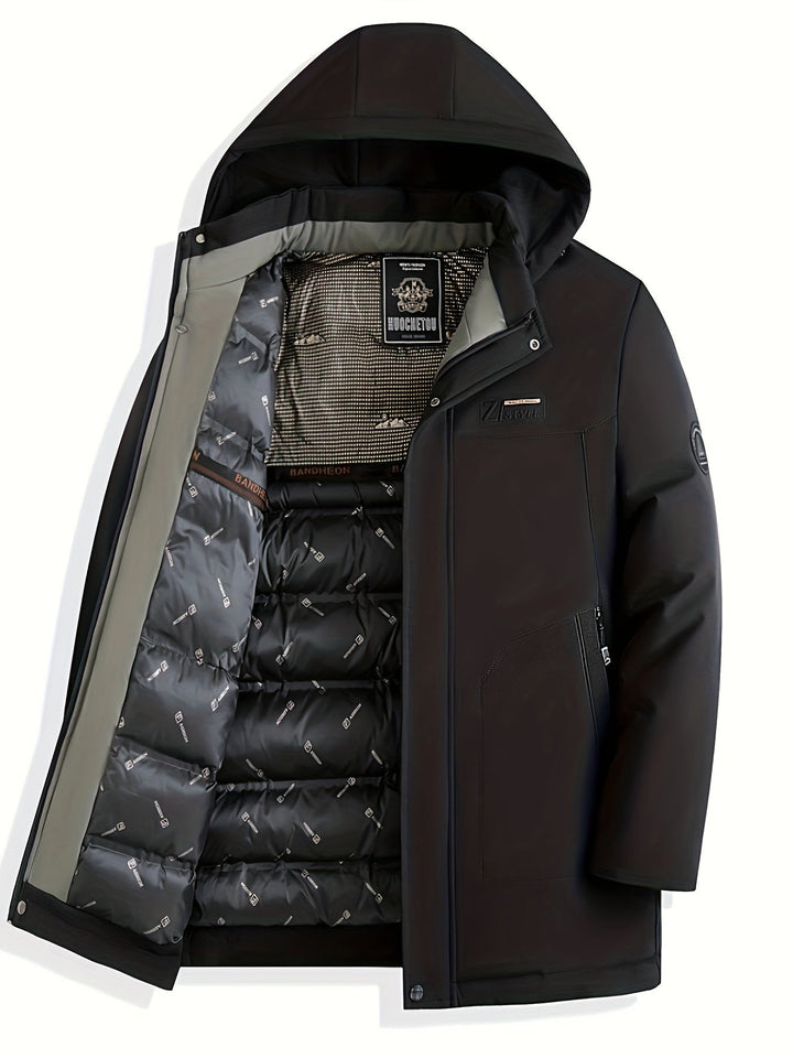 Veste thermique décontractée avec capuche amovible Veste d'hiver pour hommes | Parfaite pour les activités de plein air