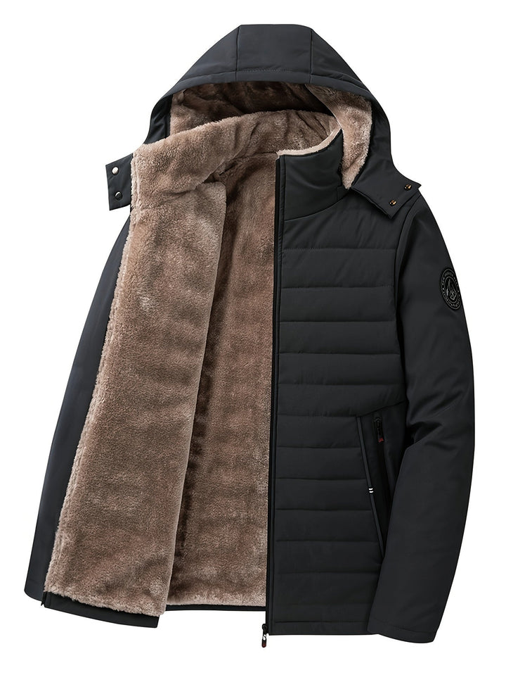 Britt - Giacca invernale elegante per uomo - Calda giacca in pile imbottita con cappuccio
