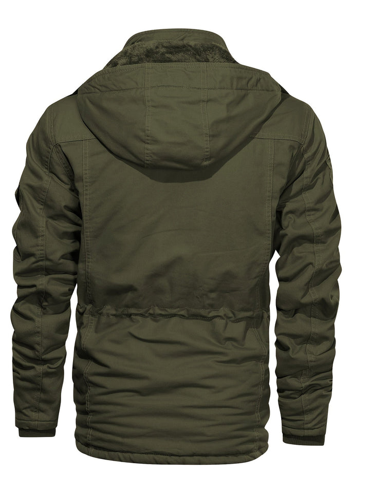 Veste cargo à capuche en polaire chaude tactique pour hommes | Parfaite pour les activités de plein air