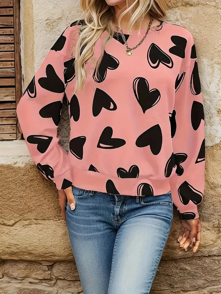 Pull confortable chic Heartbeat avec col rond