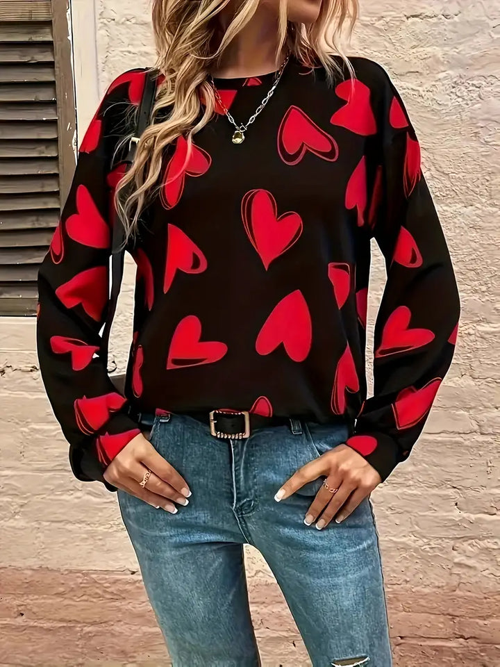 Pull confortable chic Heartbeat avec col rond
