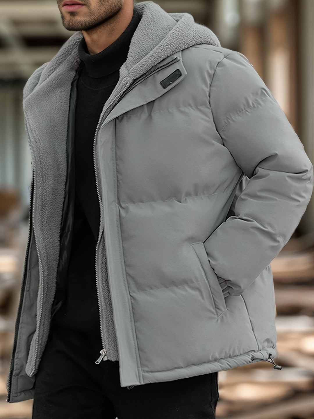 Veste d'hiver élégante décontractée chaude matelassée pour hommes | Idéale pour l'hiver