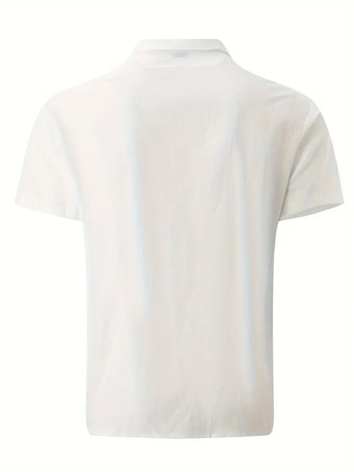 Kurzarm Herrenhemd mit Knopfleiste – Slim Fit Sommerhemd mit Kragen – Klassisches Freizeithemd für Alltag, Büro & Urlaub