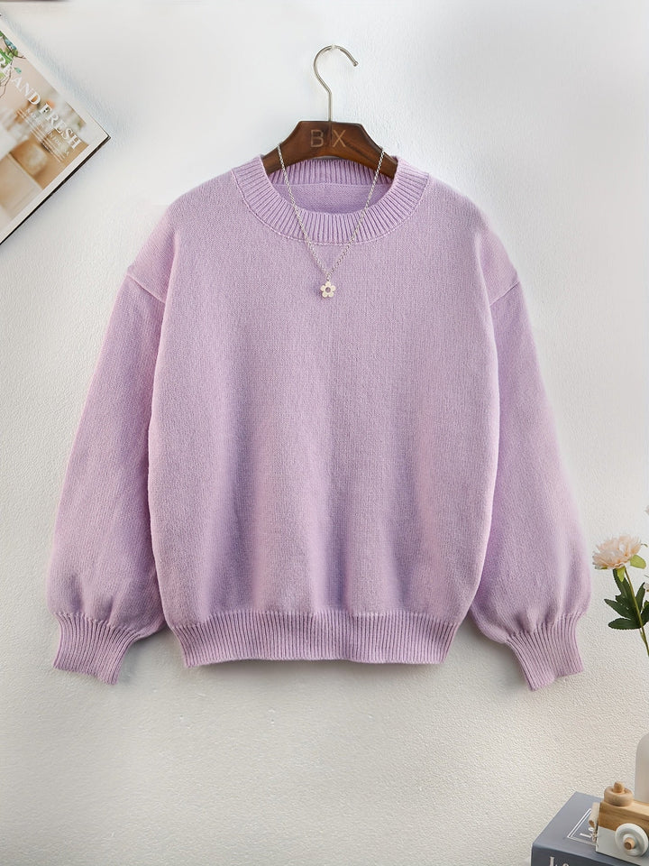 Pull en maille oversize douillet avec col rond – doux et stylé pour les jours froids