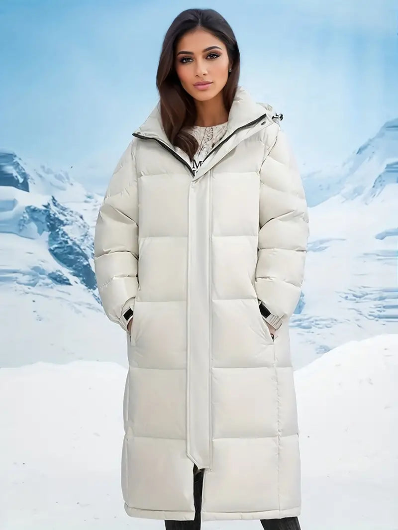 Parka long d'hiver stylé en duvet pour femmes | Parfait pour les activités de plein air