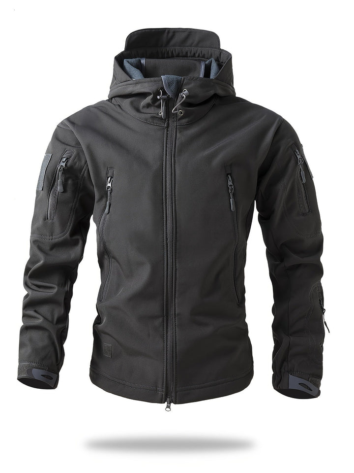 Veste coupe-vent à fermeture éclair tactique pour activités de plein air pour hommes | Parfait pour les activités de plein air