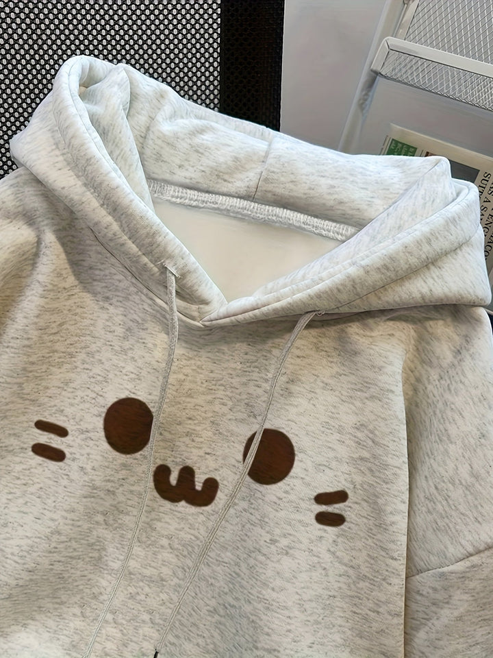 Eleganter Sweat-Pullover Hoodie mit Kapuze und Backprint für Damen | Perfekt für den Alltag