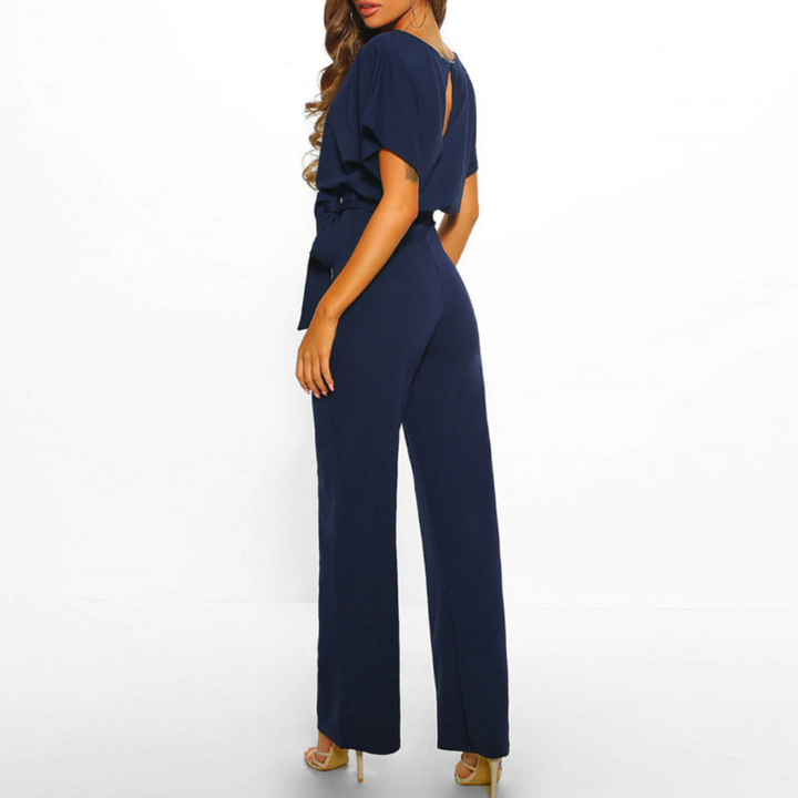 Elegante tuta da donna con cintura in vita e gamba larga – Perfetta per festa, ufficio o occasione serale