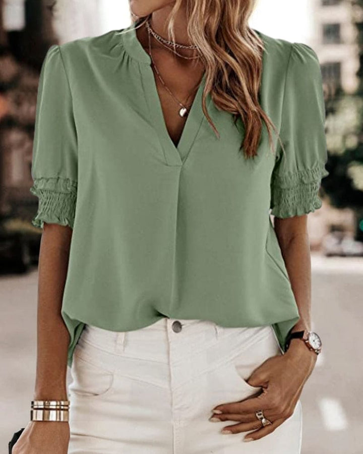 Jente - Bluse mit V-Ausschnitt