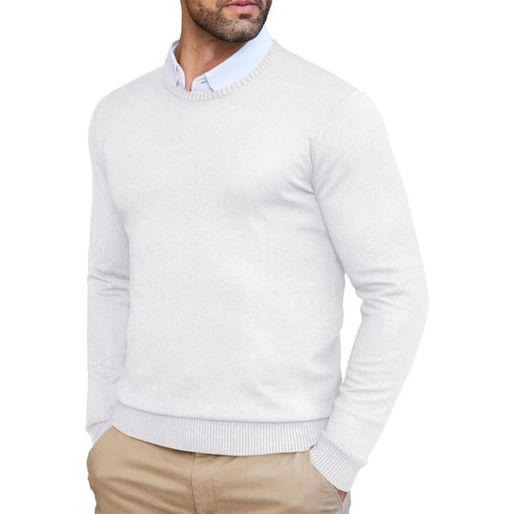 Timeless men's sweater with crew neck for a classic and elegant look