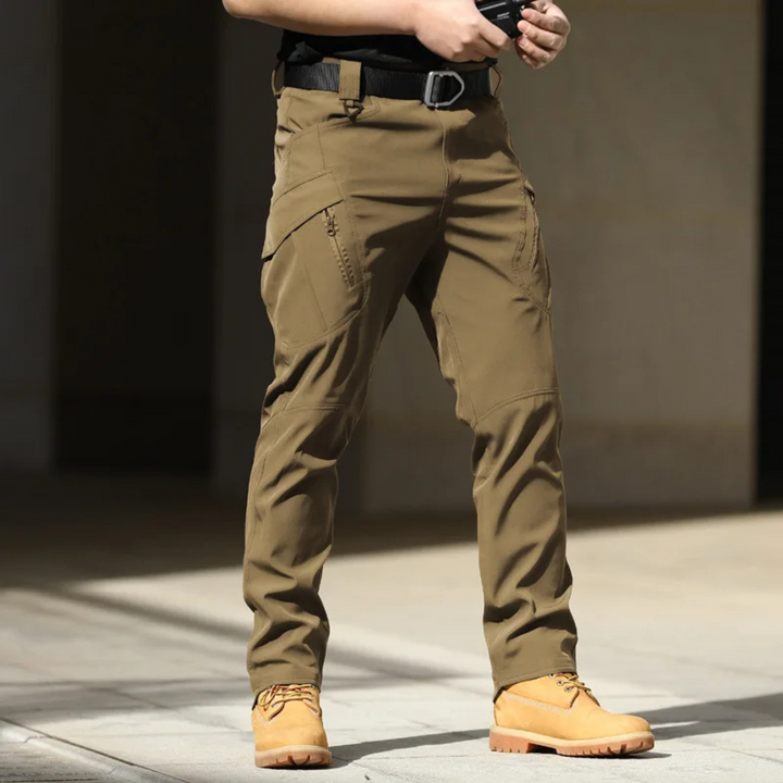 Pantalon cargo à plusieurs poches respirant pour homme avec fermeture éclair