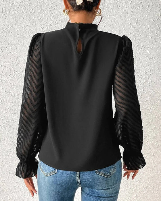 Felicity - Elegant top with ruffle sleeves for women