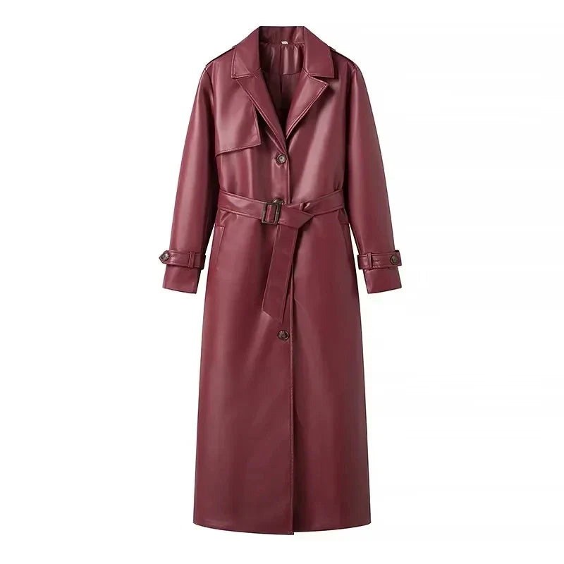Harleigh - lange Retro-Jacke mit Gürtel