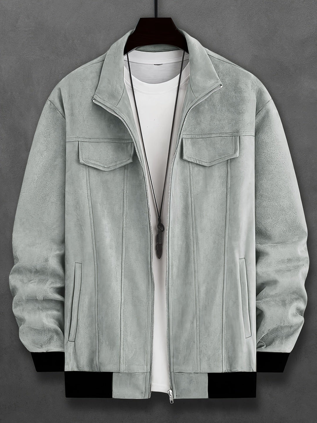 Stilvolle Einfarbige Warme Fleece Bedruckte Winterjacke Für Herren | Ideal für Winter