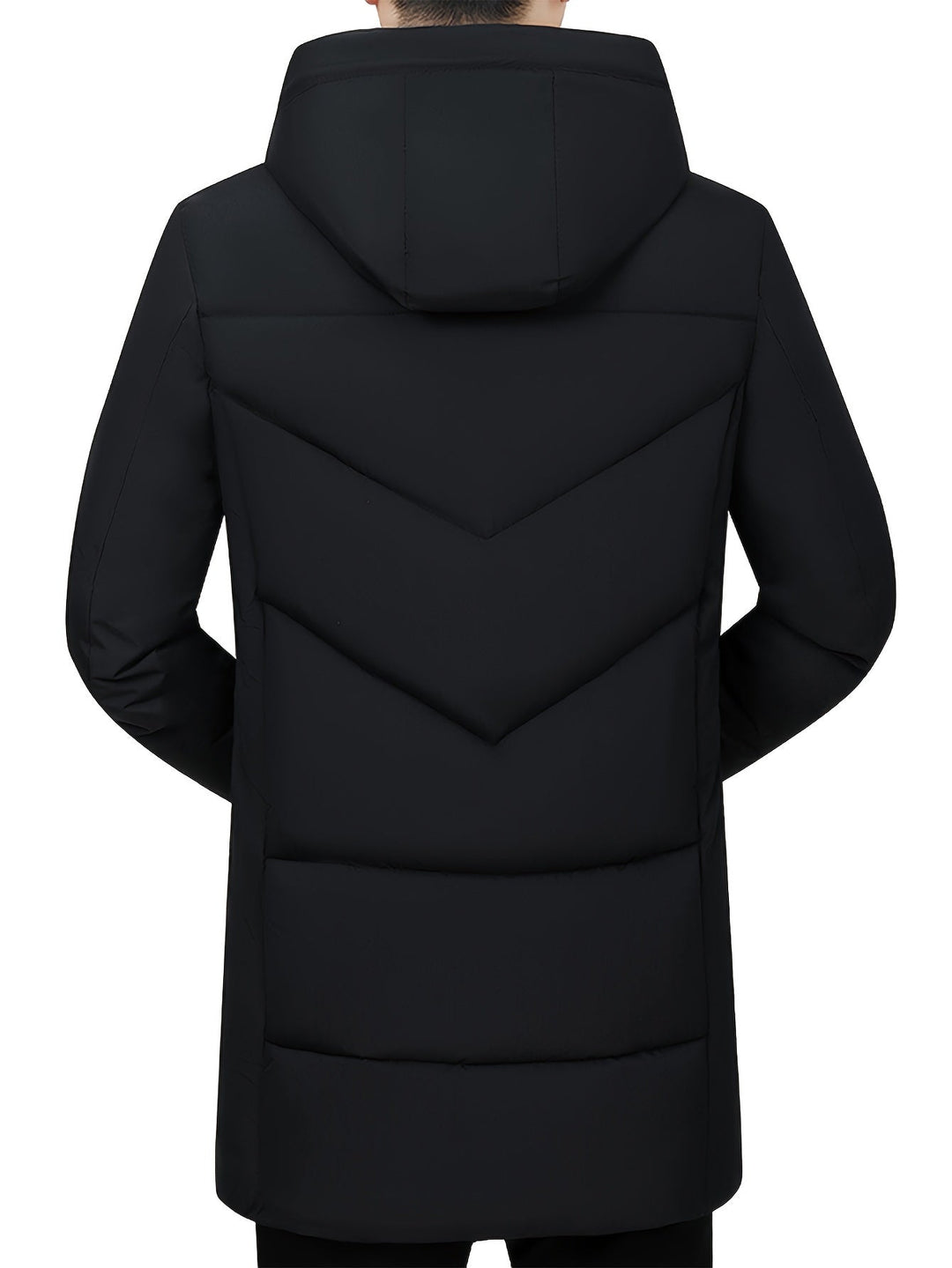 Veste d'hiver homme avec capuche – Veste matelassée chaude, coupe-vent et imperméable avec fermeture éclair et poches