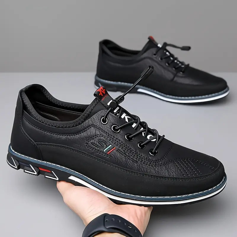 Herren Freizeitschuhe mit rutschfester Sohle – Bequeme Schnürschuhe im sportlich-modernen Design