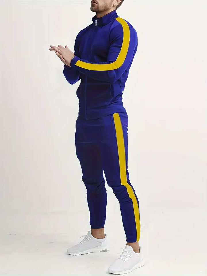 Survêtement homme avec bandes – Ensemble de sport slim fit avec fermeture éclair