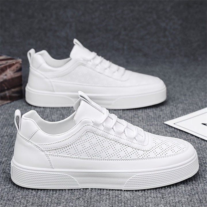 Baskets minimalistes pour hommes en blanc – Chaussures de loisirs confortables au look épuré
