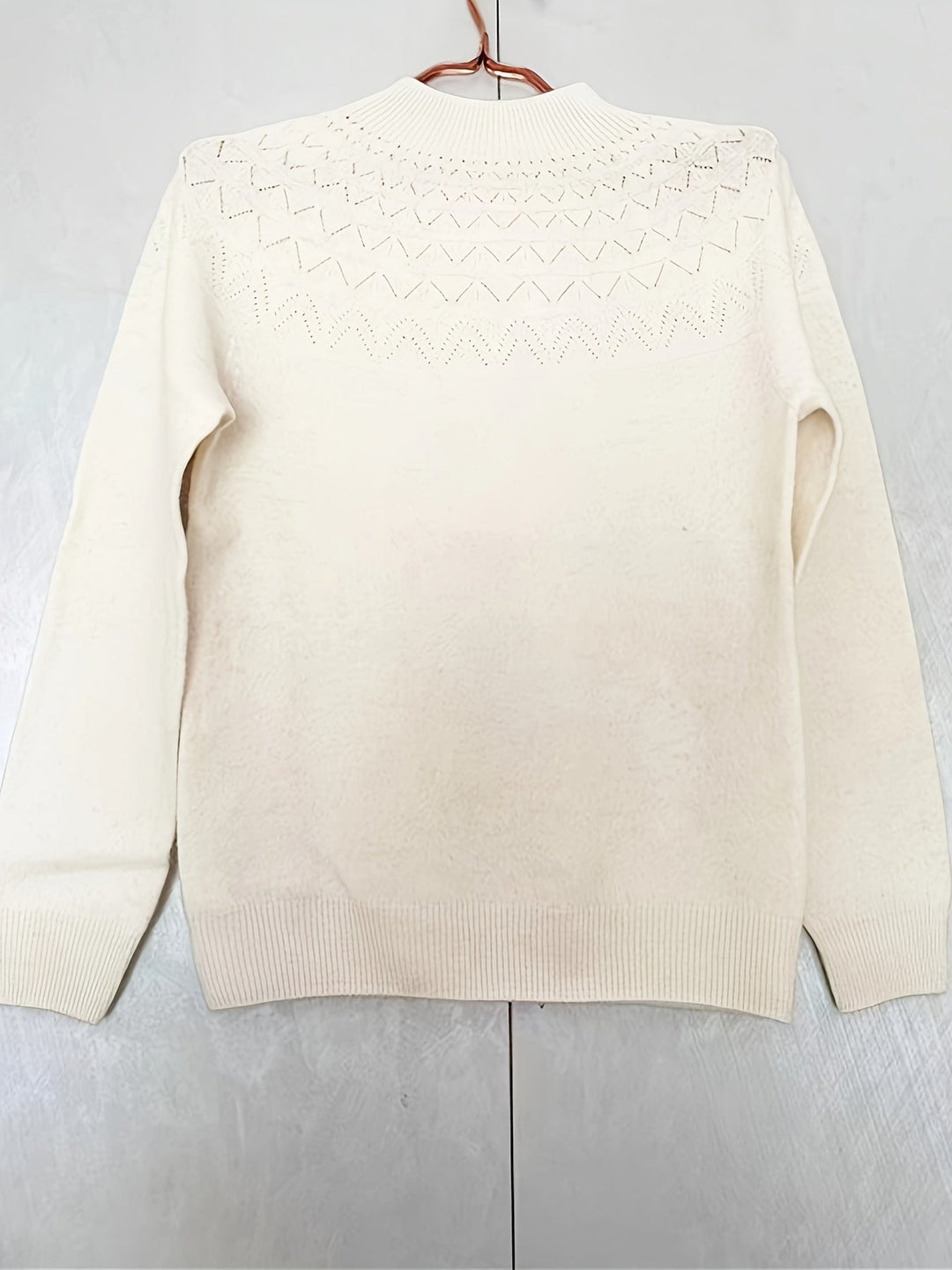 Ausschnitt Wollstrickpullover Pullover Damen | Für den Alltag