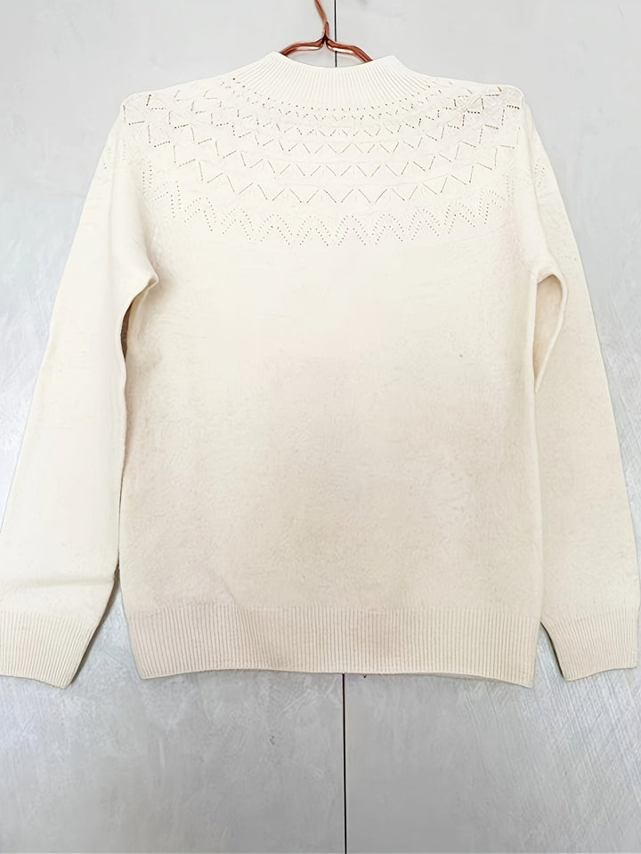 Ausschnitt Wollstrickpullover Pullover Damen | Für den Alltag