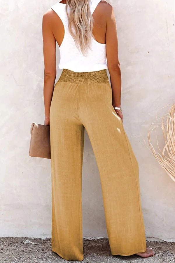 Mariza - Pantalons larges en lin pour femmes