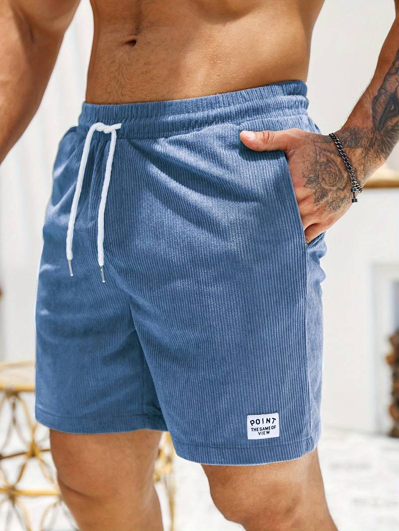 Men's swim shorts with elastic waistband & drawstring – Lightweight beach shorts for summer, vacation & sports