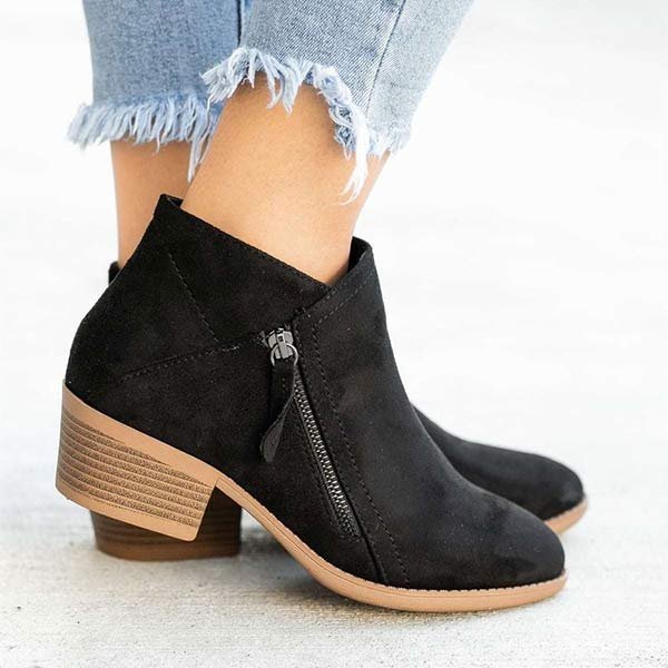 Clarka bottines | bottines pour femmes avec fermeture éclair et semelle intérieure de haute qualité