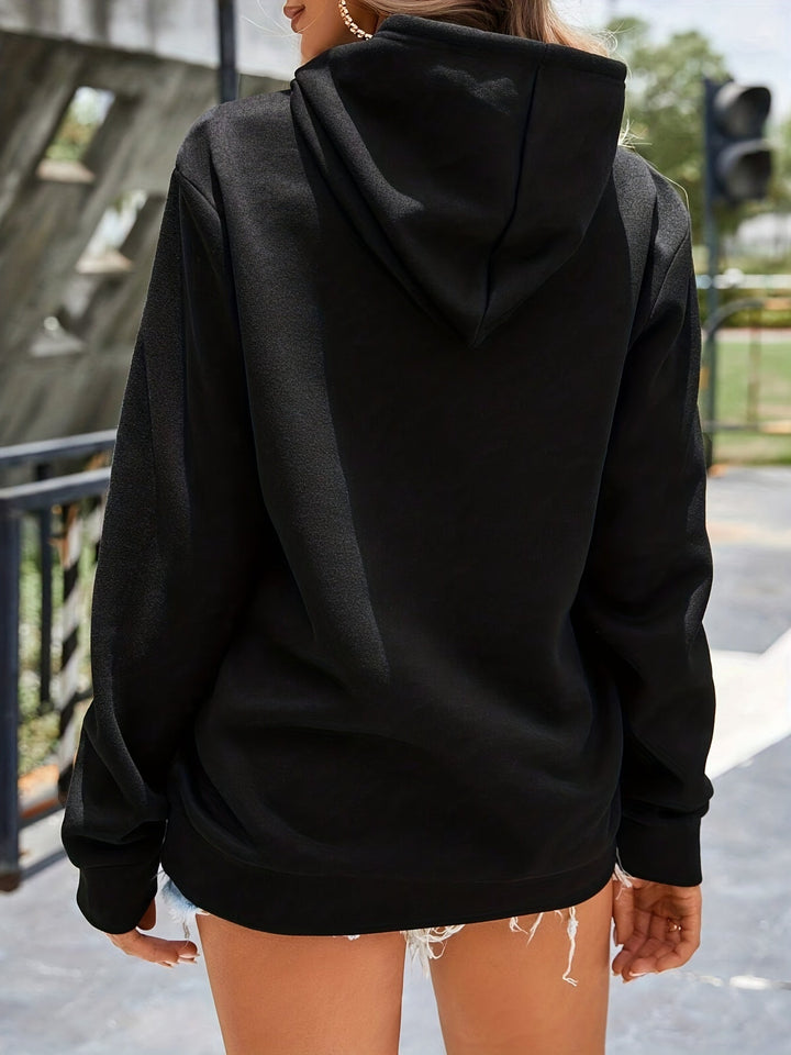 Sweat-shirt à capuche décontracté avec imprimé et capuche pour femmes | Parfait pour les jours décontractés