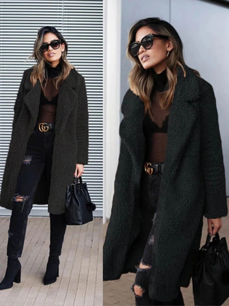 Madelon manteau teddy avec poche cachée