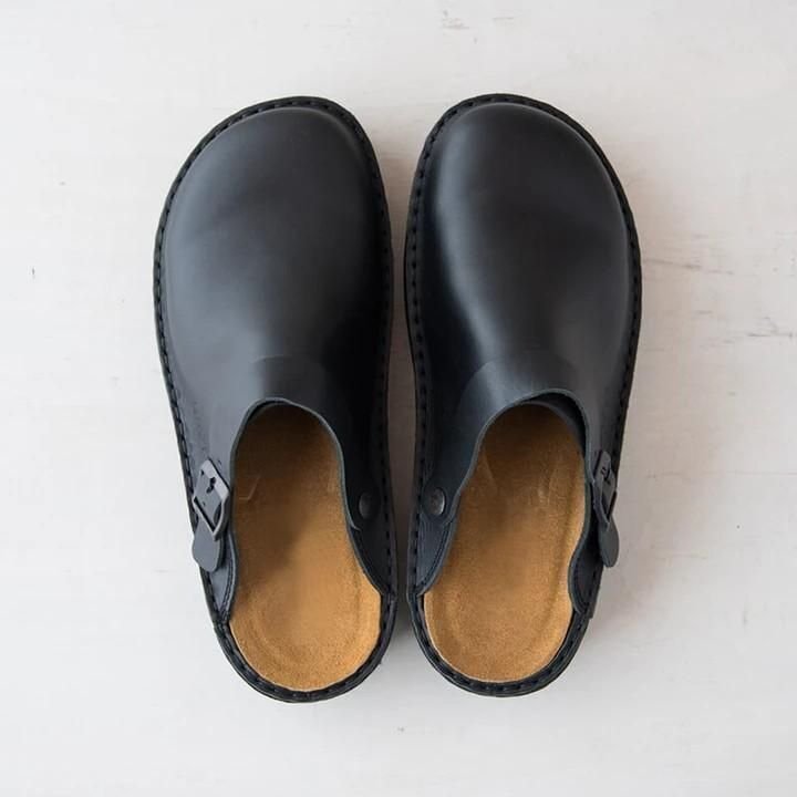 Bequeme Herren Clogs mit verstellbarem Riemen – Rutschfeste Pantoletten aus Leder für Alltag & Freizeit