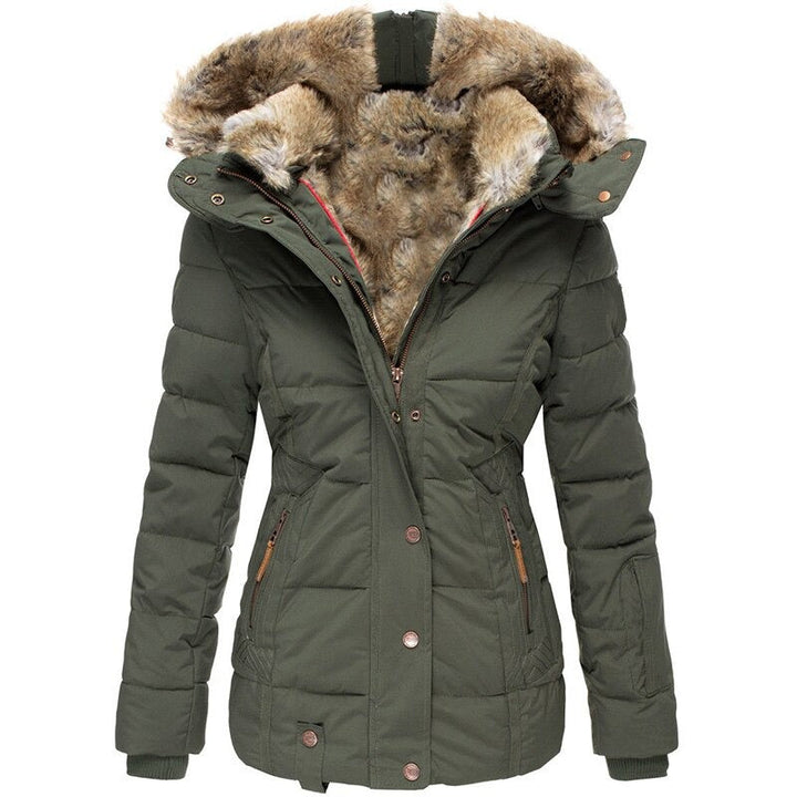 Greta - Cappotto invernale alla moda con fodera in pelliccia per donne
