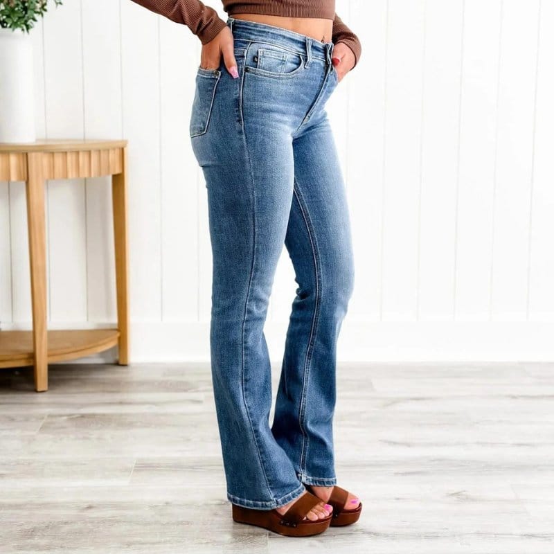 Dailyn - jean denim à jambe large élastique