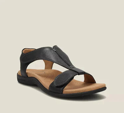 Sandale confort pour femmes – sandales à semelle douce avec fermeture auto-agrippante et design ergonomique