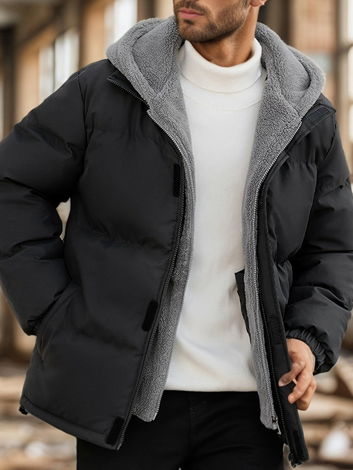 Veste d'hiver élégante décontractée chaude matelassée pour hommes | Idéale pour l'hiver