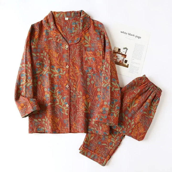 Katrina - Blumenmuster Pyjama-Set