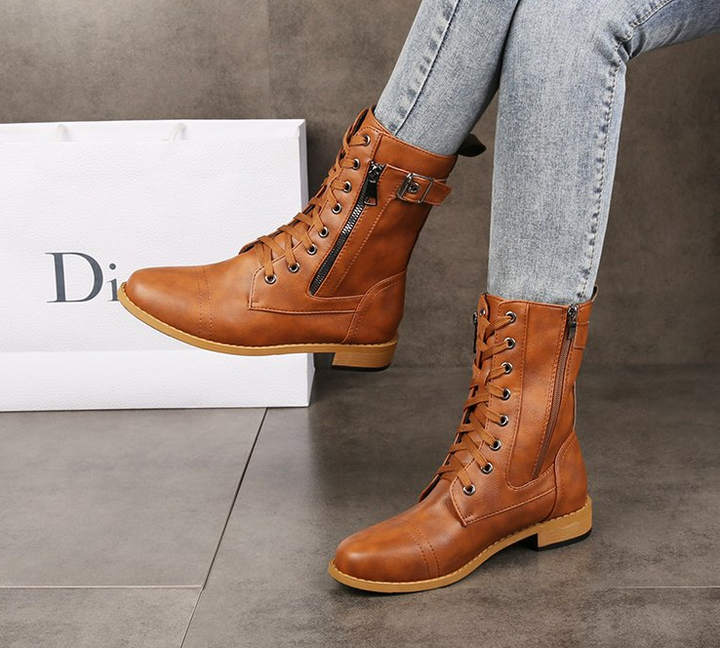 Linnea - Bottines courtes à talon épais
