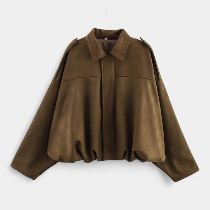 Maria Modehaus | kurtka damska w stylu militarnym z imitacji zamszu