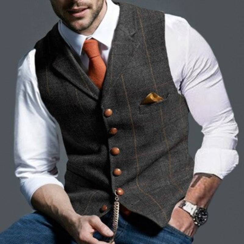 Alexander – elegant checkered vest